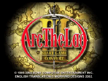 Arc the Lad 3 (JP) screen shot title